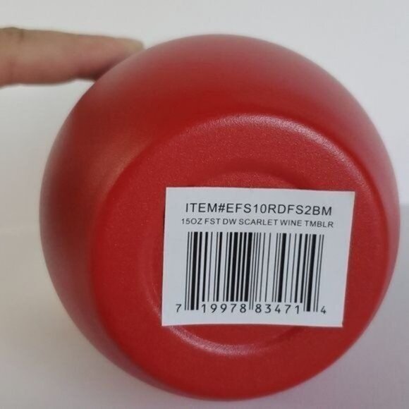 Fiestaware Fiesta 15 oz WINE Tumbler Travel Cup Mug SCARET RED